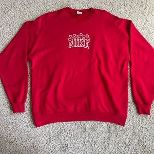 Red Heart Nike Crewneck